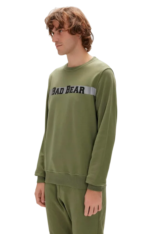 Bad Bear Reflect Bear Crewneck Haki Erkek Sweatshirt - 3
