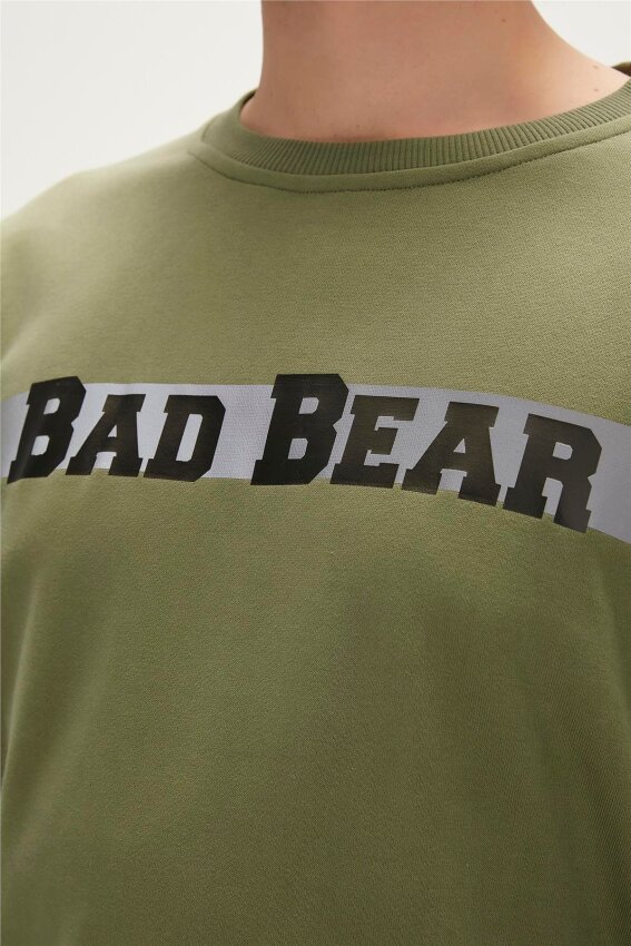 Bad Bear Reflect Bear Crewneck Haki Erkek Sweatshirt - 6