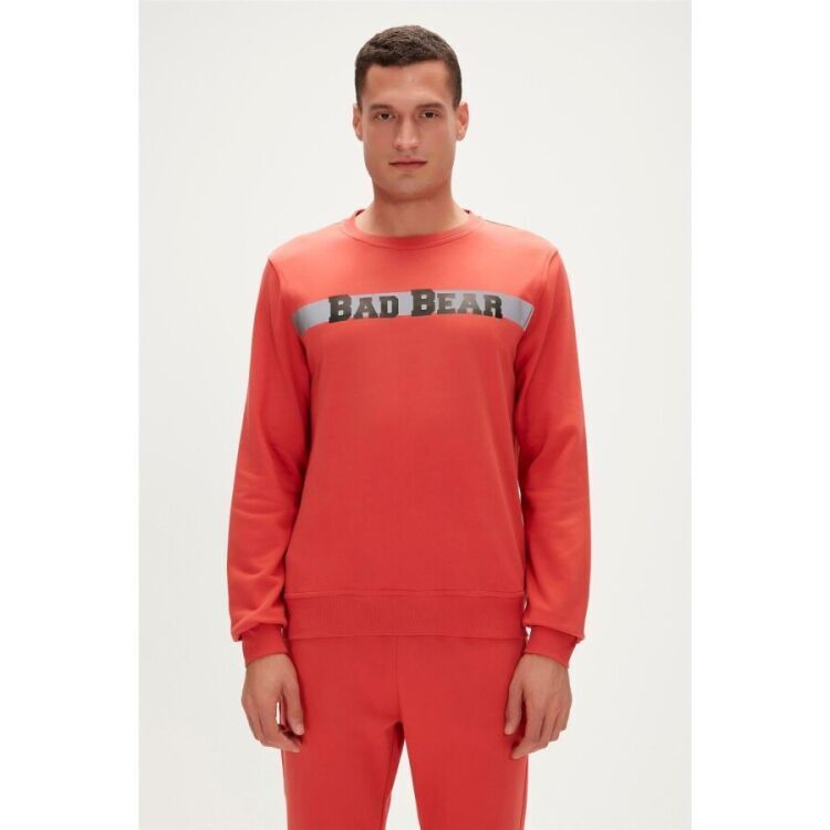 Bad Bear Reflect Bear Crewneck Turuncu Erkek Sweatshirt - 1