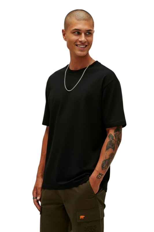 Bad Bear Routine Basic OS Siyah Erkek Tshirt - 3