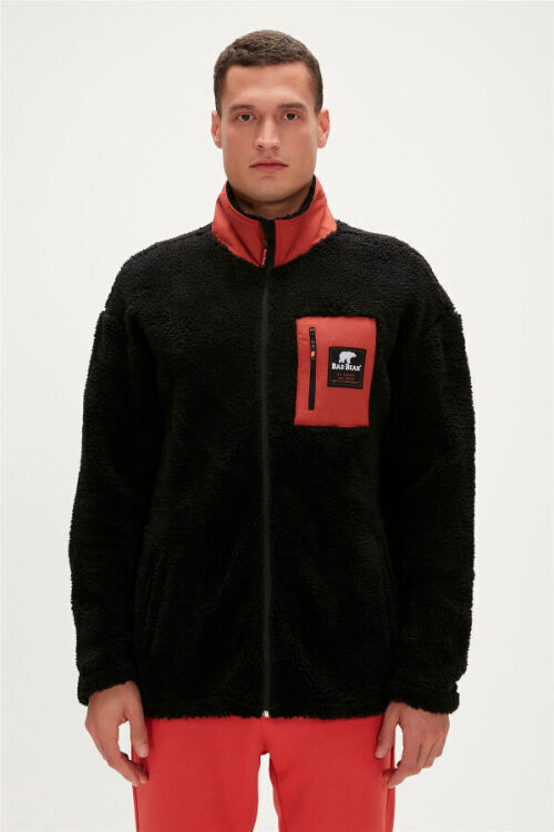 Bad Bear Ryan Full-Zip Plush Lacivert Erkek Ceket - Bad Bear