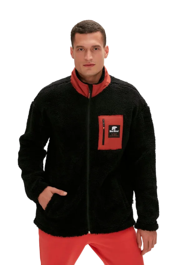 Bad Bear Ryan Full-Zip Plush Lacivert Erkek Sweatshirt - 3