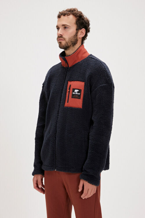 Bad Bear Ryan Full-Zip Plush Lacivert Erkek Ceket - 2