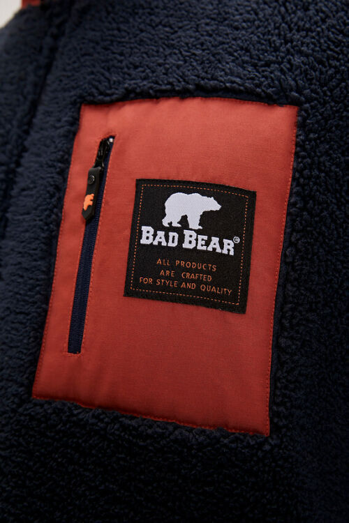 Bad Bear Ryan Full-Zip Plush Lacivert Erkek Ceket - 3