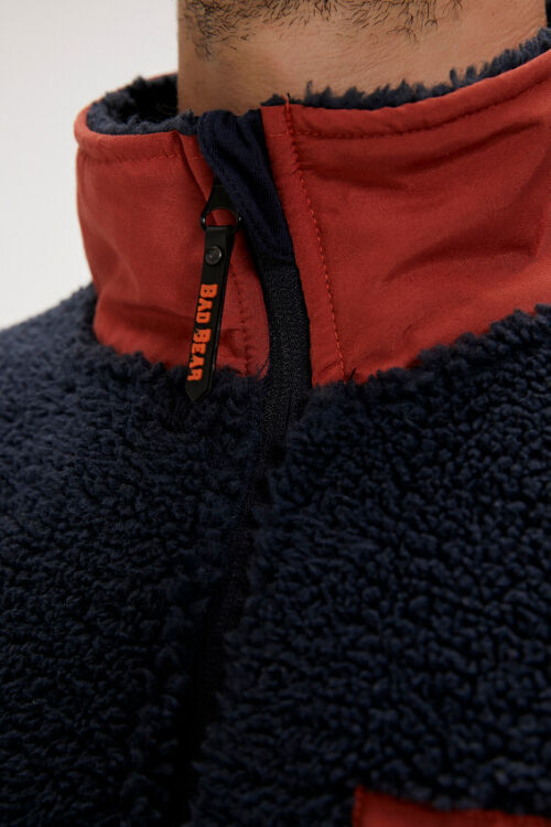 Bad Bear Ryan Full-Zip Plush Lacivert Erkek Ceket - 6