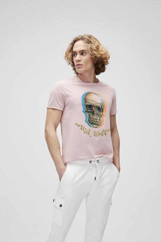 Bad Bear SKULL BLOW TEE Pembe Erkek Tshirt 21.01.07.049-C39 - 3