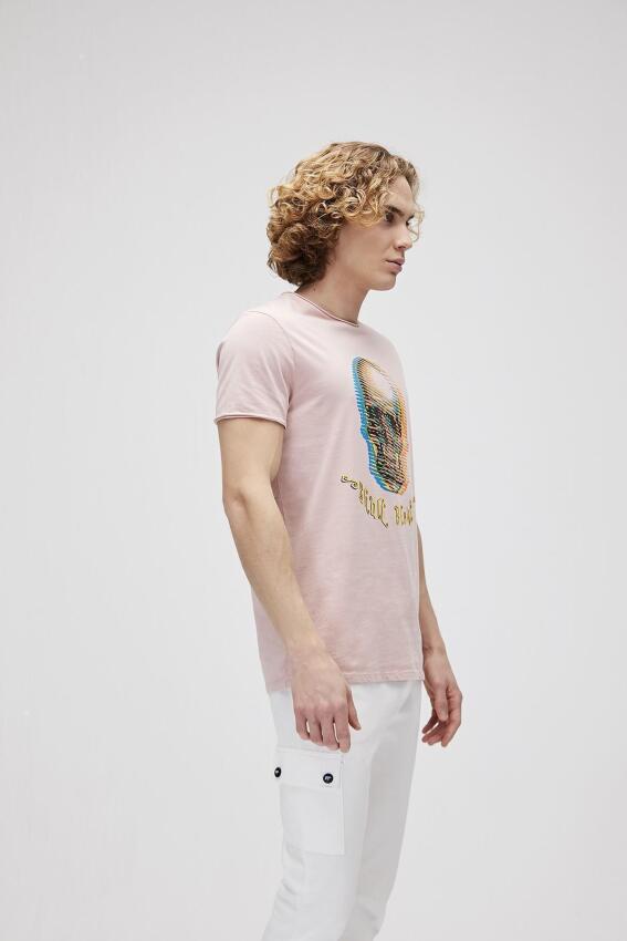 Bad Bear SKULL BLOW TEE Pembe Erkek Tshirt 21.01.07.049-C39 - 4