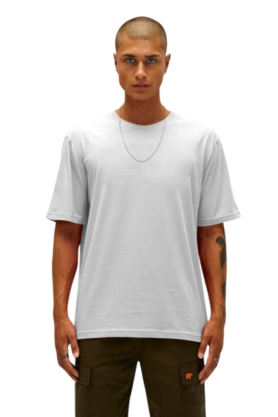 Bad Bear Small Lines OS Beyaz Erkek Tshirt - 1
