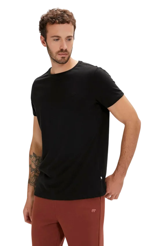 Bad Bear Solid Gece Lacivert Erkek Tshirt - 4