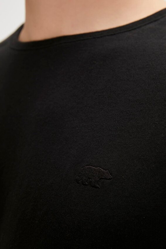 Bad Bear Solid Gece Lacivert Erkek Tshirt - 5