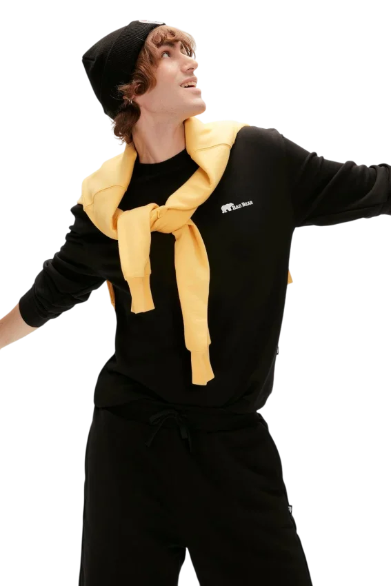 Bad Bear Tag Crewneck Siyah Erkek Sweatshirt - 3