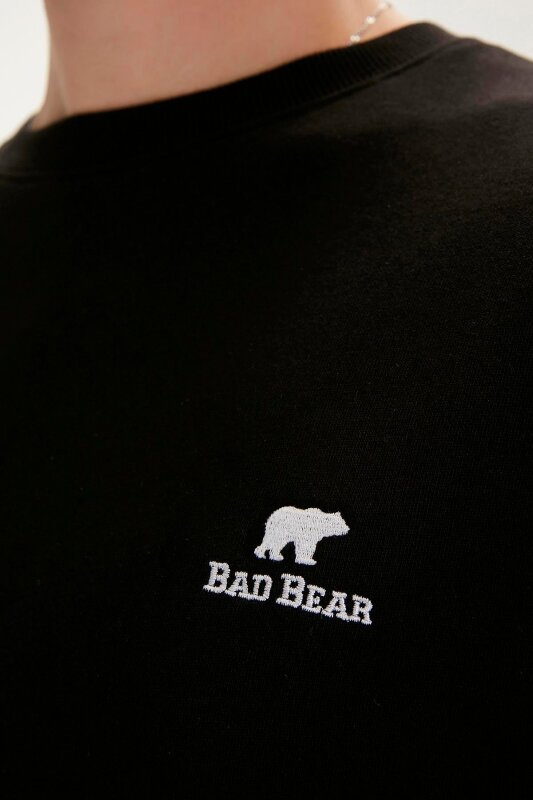 Bad Bear Tag Crewneck Siyah Erkek Sweatshirt - 4