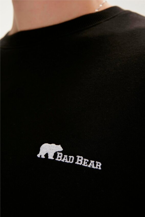 Bad Bear Tag Crewneck Siyah Erkek Sweatshirt - 5