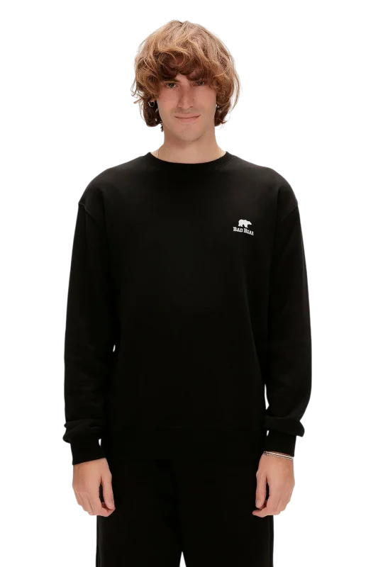 Bad Bear Tag Crewneck Siyah Erkek Sweatshirt - 1