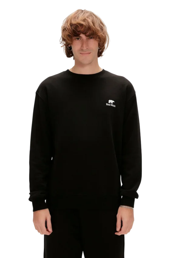 Bad Bear Tag Crewneck Siyah Erkek Sweatshirt - 1
