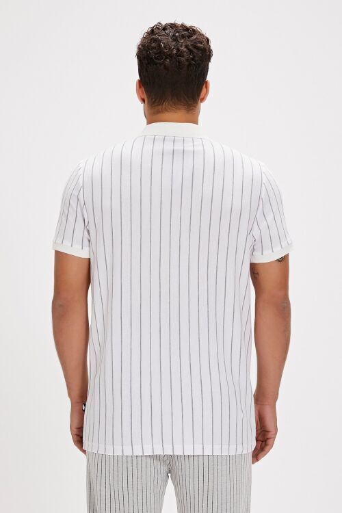 Bad Bear Theo Poloneck Beyaz Erkek Tshirt - 5