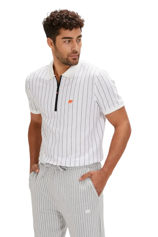 Bad Bear Theo Poloneck Beyaz Erkek Tshirt - 4