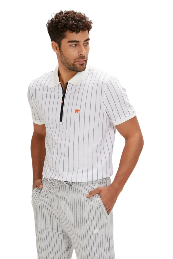 Bad Bear Theo Poloneck Beyaz Erkek Tshirt - 4