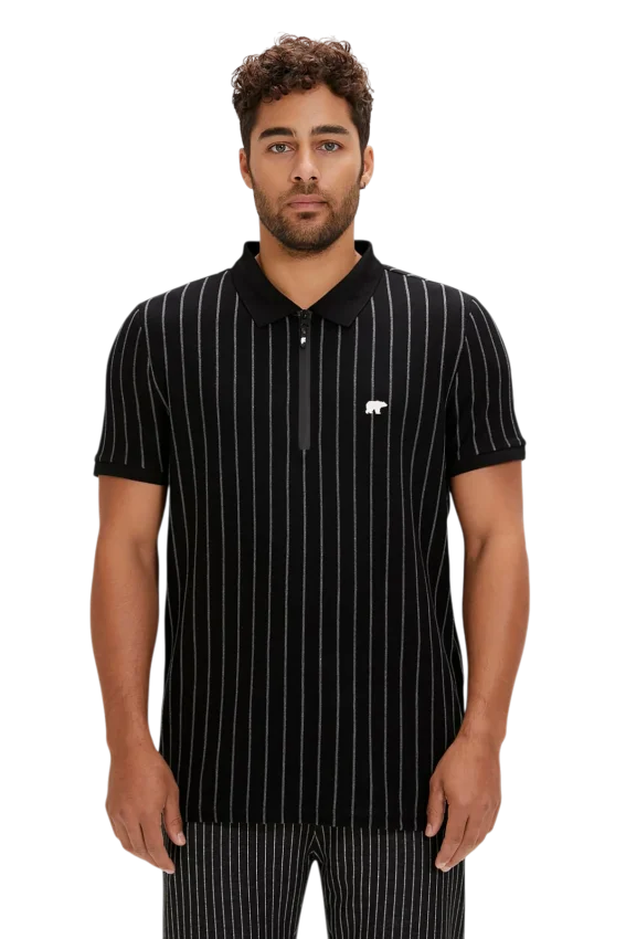 Bad Bear Theo Poloneck Siyah Erkek Tshirt - 1