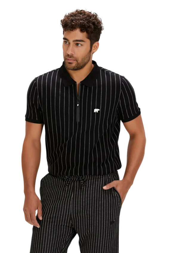 Bad Bear Theo Poloneck Siyah Erkek Tshirt - 2