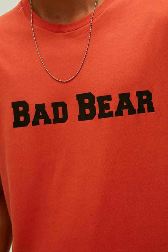 Bad Bear TITLE T-SHIRT Kızıl Erkek Tshirt 22.01.07.053-C109 - 4