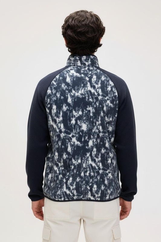 Bad Bear Too Much Half Zip Lacivert Erkek Sweatshirt - 3