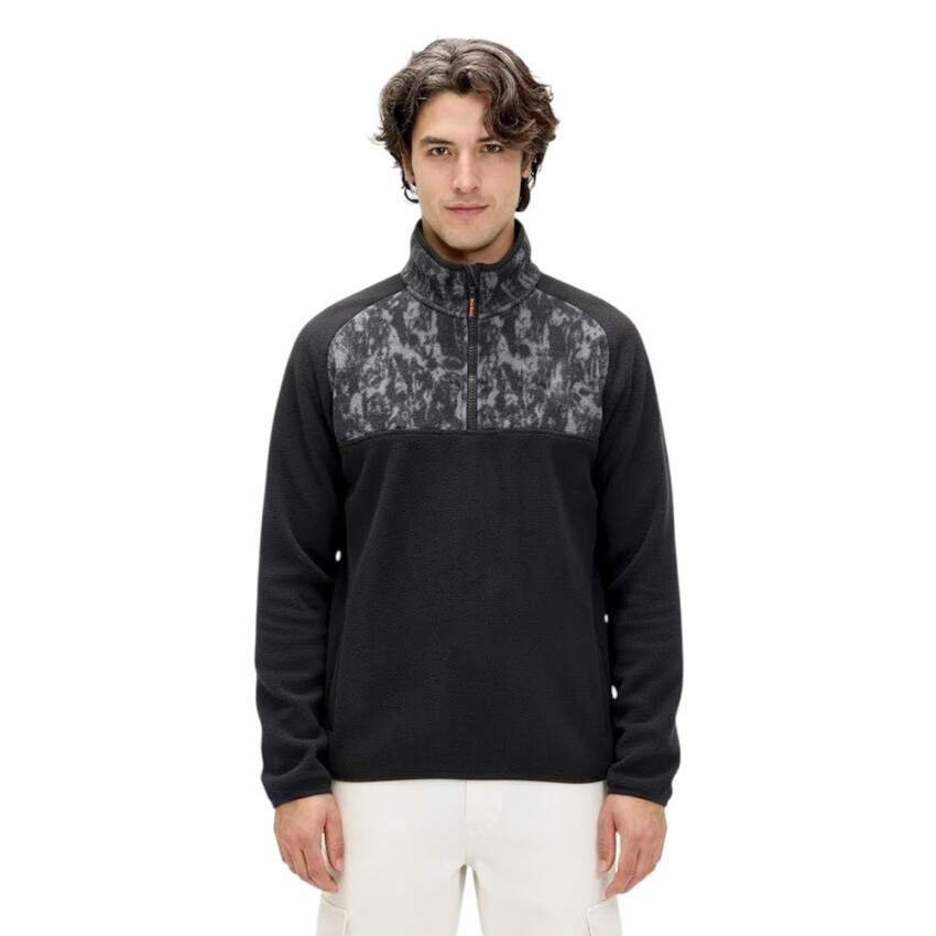 Bad Bear Too Much Half Zip Siyah Erkek Sweatshirt - 1