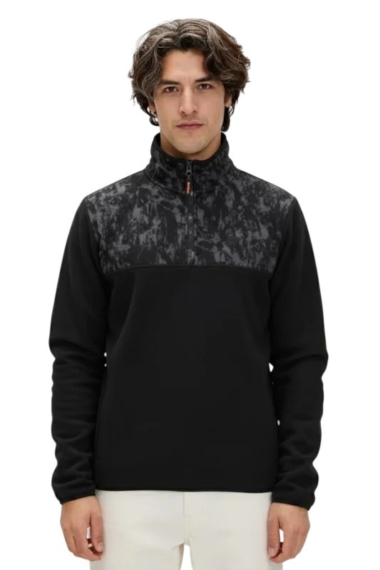 Bad Bear Too Much Half Zip Siyah Erkek Sweatshirt 