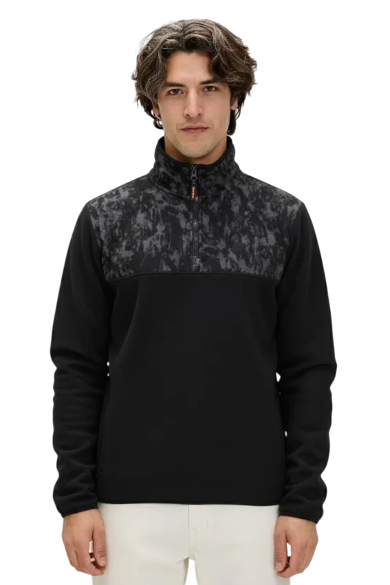 Bad Bear Too Much Half Zip Siyah Erkek Sweatshirt - 1