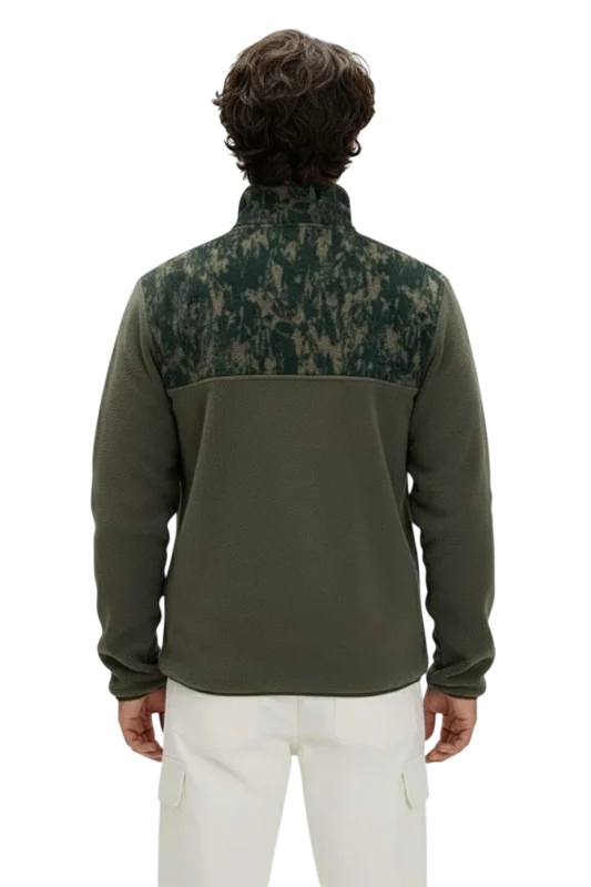 Bad Bear Too Much Half Zip Yeşil Erkek Sweatshirt - 2