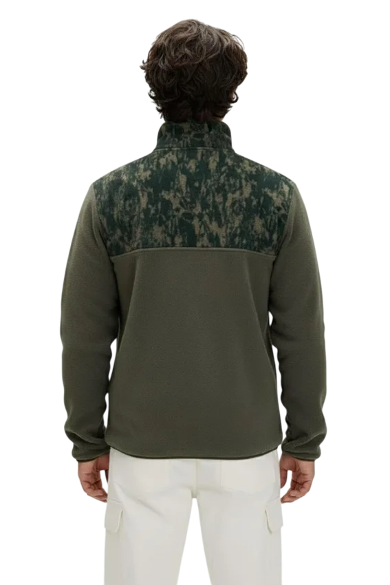 Bad Bear Too Much Half Zip Yeşil Erkek Sweatshirt - 2