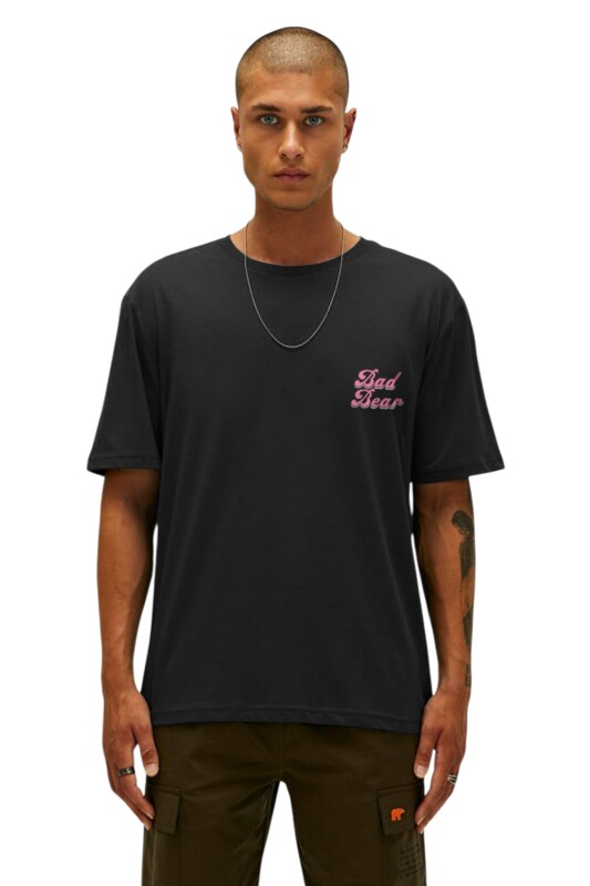 Bad Bear Bad Pink Siyah Erkek Tshirt - Bad Bear