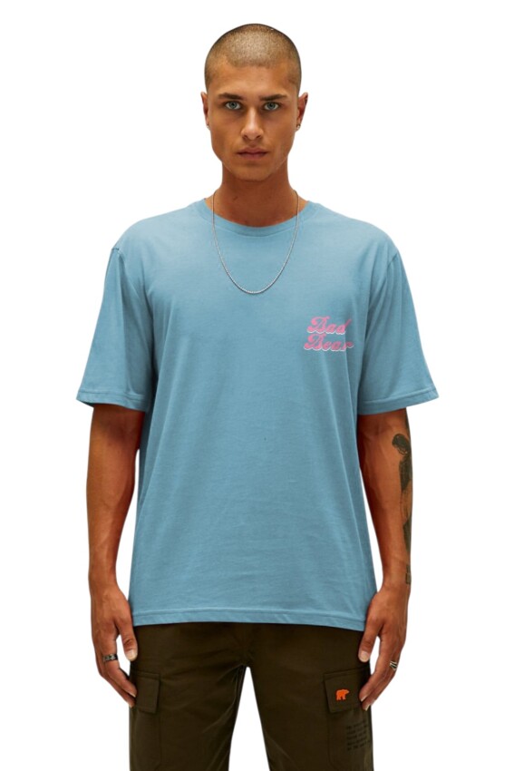 Bad Bear Bad Pink Mavi Erkek Tshirt - 1