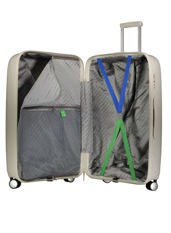 Benetton Trolley 50 CM Bej Unisex Valiz - 4