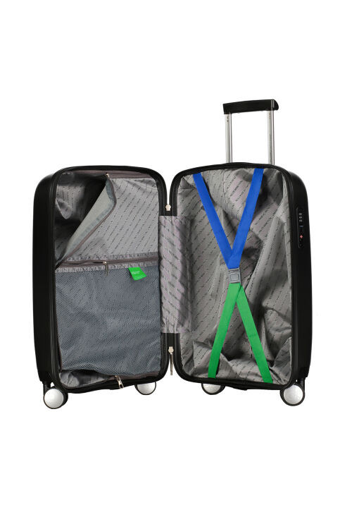 Benetton Trolley 50 CM Siyah Unisex Valiz - 4