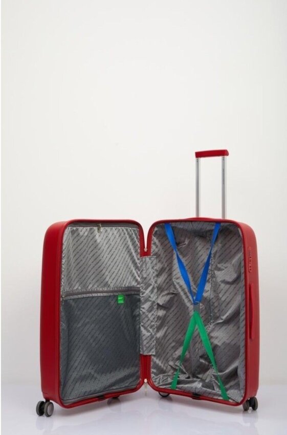 Benetton TROLLEY 60 CM KIRMIZI Unisex Valiz - 4