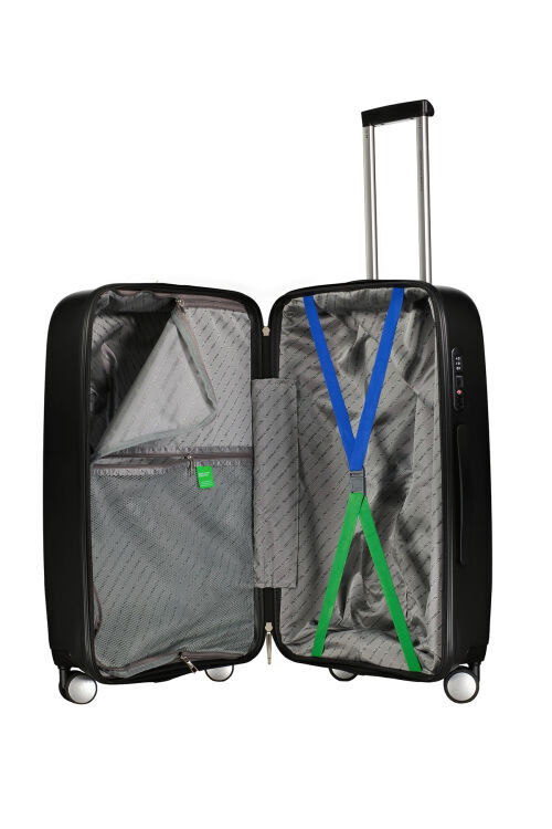 Benetton Trolley 60 Cm Siyah Unisex Valiz - 4