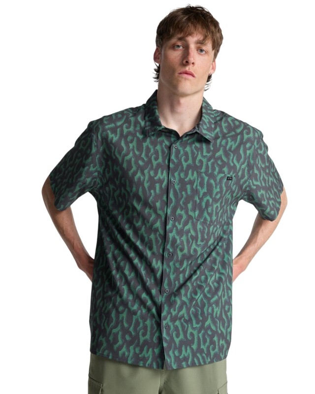 Billabong Surftrek Perf SS Gri Erkek Gömlek - Billabong