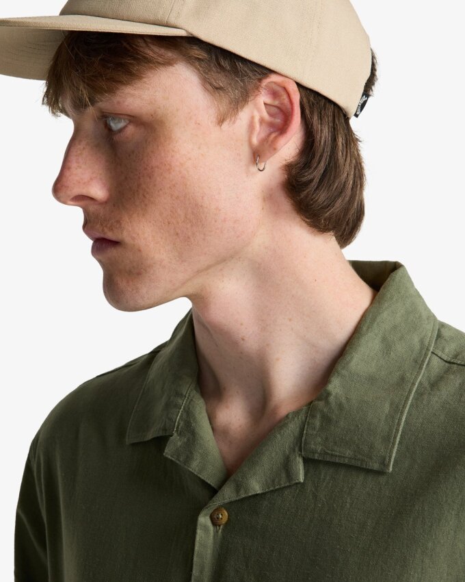 Billabong Vacay Linen SS Yeşil Erkek Gömlek - 5