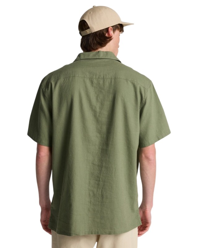 Billabong Vacay Linen SS Yeşil Erkek Gömlek - 3