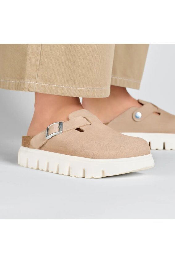 Birkenstock BOSTON CHUNKY VL Bej Kadın Terlik - 4