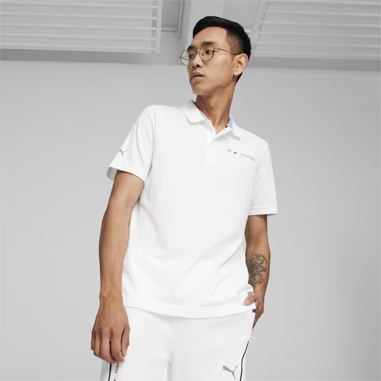Puma BMW MMS Jacquard Polo BEYAZ Erkek Polo Tshirt - 1