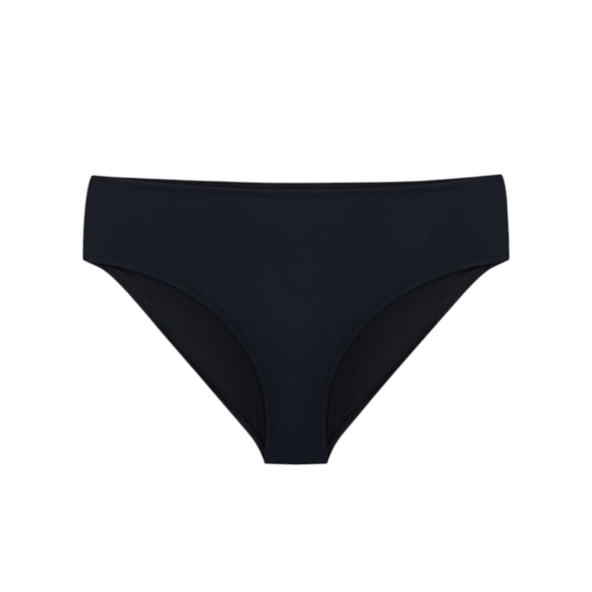 Bonesta İnce Kenarlı Brazilian Siyah Kadın Bikini Alt - 1