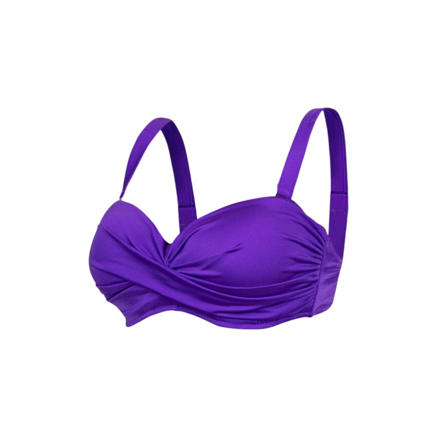 Bonesta Kaplı Volanlı Mor Kadın Bikini - 2