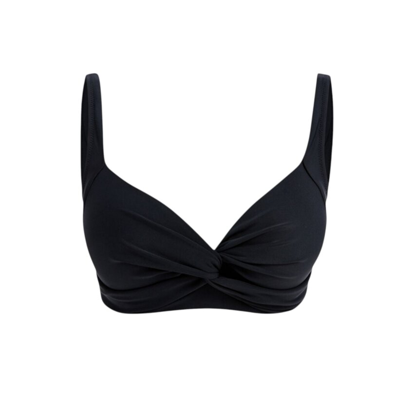 Bonesta Kaplı Volanlı Siyah Kadın Bikini - 1