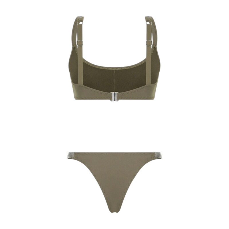 Bonesta Love Taş Baskılı Kahverengi Kadın Bikini - 2