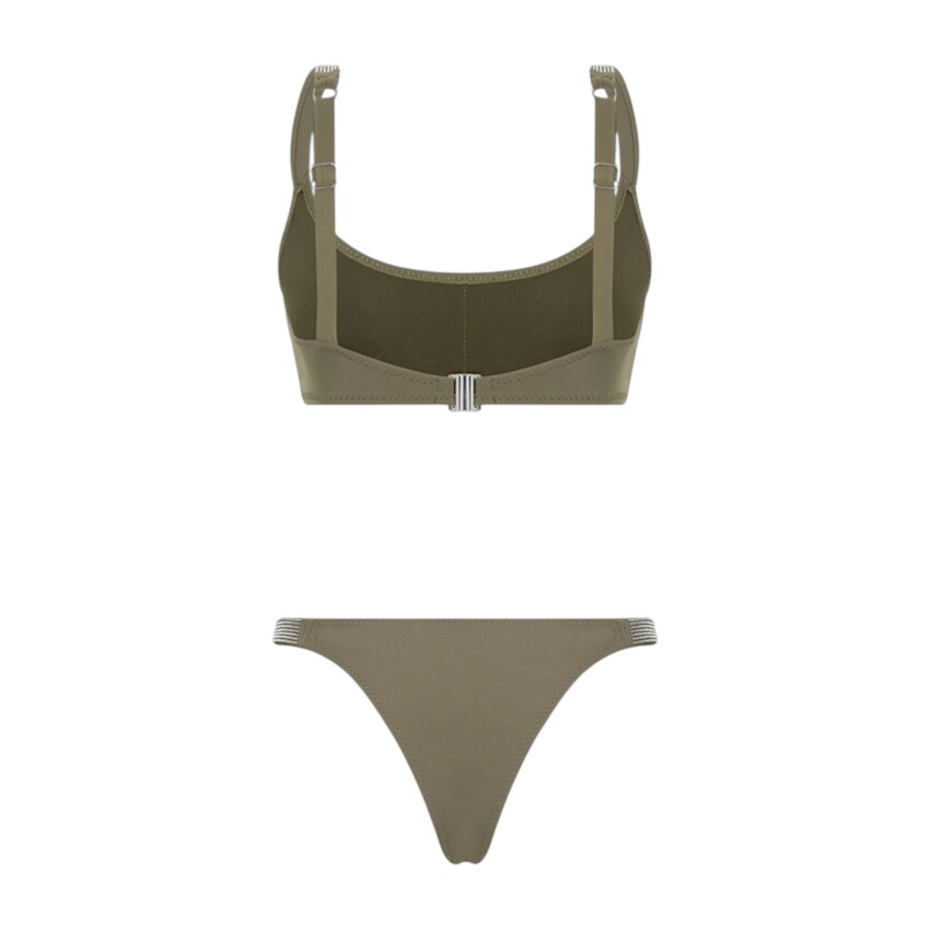 Bonesta Love Taş Baskılı Kahverengi Kadın Bikini - 2