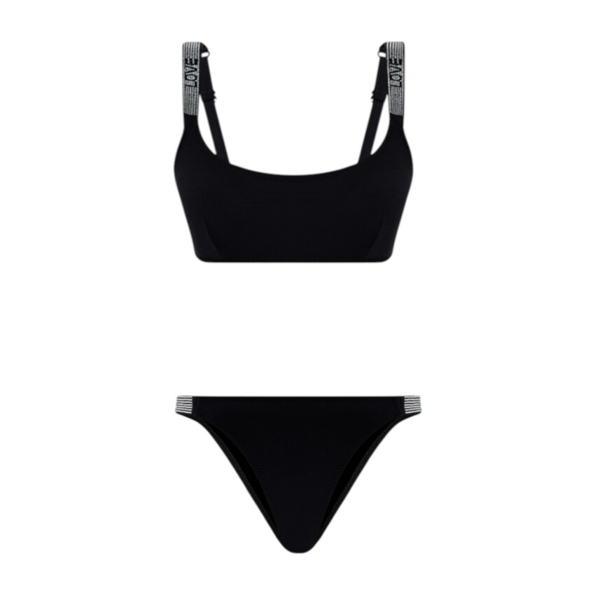 Bonesta Love Taş Baskılı Siyah Kadın Bikini - 1
