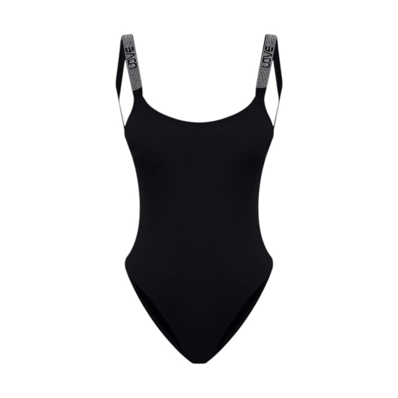 Bonesta Love Taş Baskılı Siyah Kadın Mayo - Bonesta