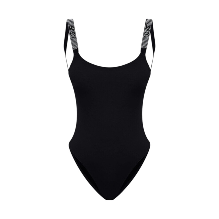 Bonesta Love Taş Baskılı Siyah Kadın Mayo - 1